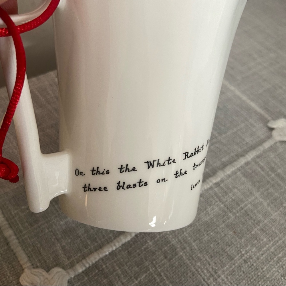WHITTARD OF CHELSEA COLLECTIBLE CHINA WHITE MAD HATTER'S TEA PARTY RABBIT MUG - Picture 6 of 14
